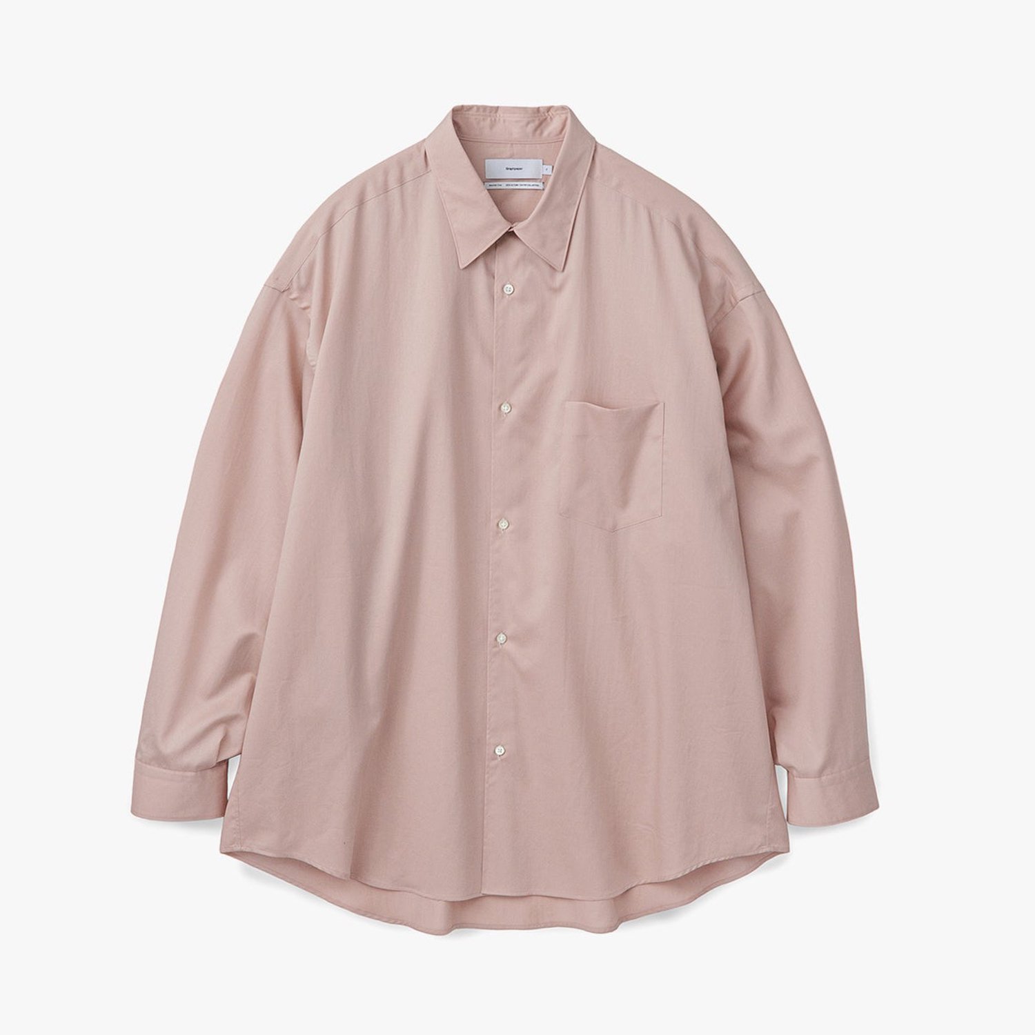 Graphpaper * Silicon Poplin Oversized Regular Collar Shirt(3色展開)