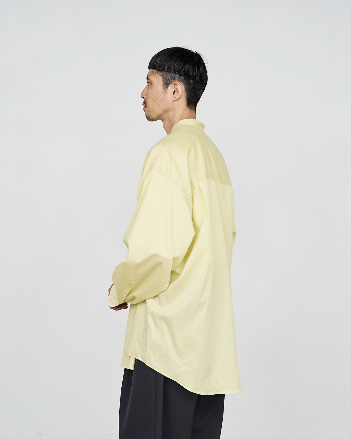 Graphpaper * Silicon Poplin Oversized Band Collar Shirt(3Ÿ)