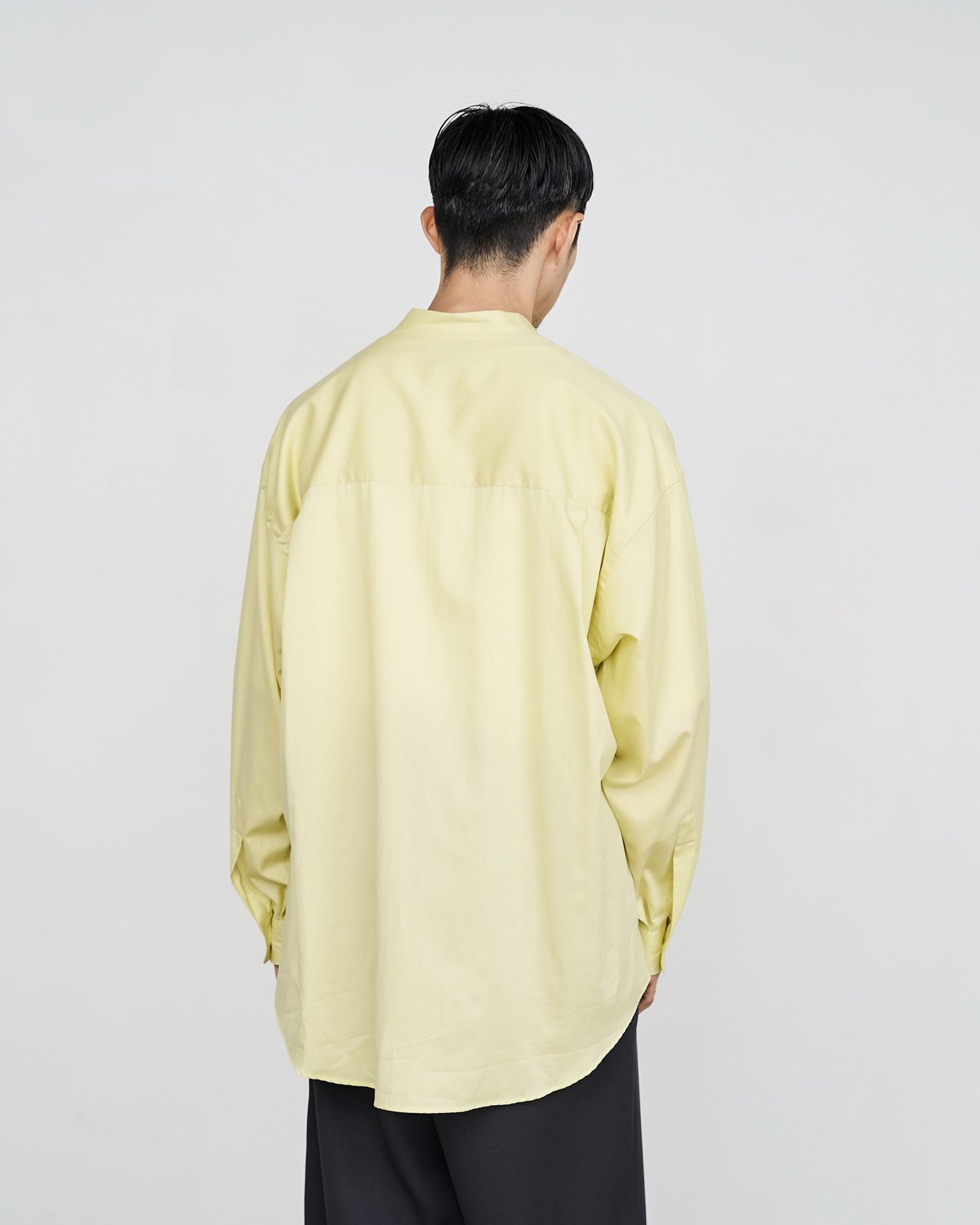 Graphpaper * Silicon Poplin Oversized Band Collar Shirt(3色展開)