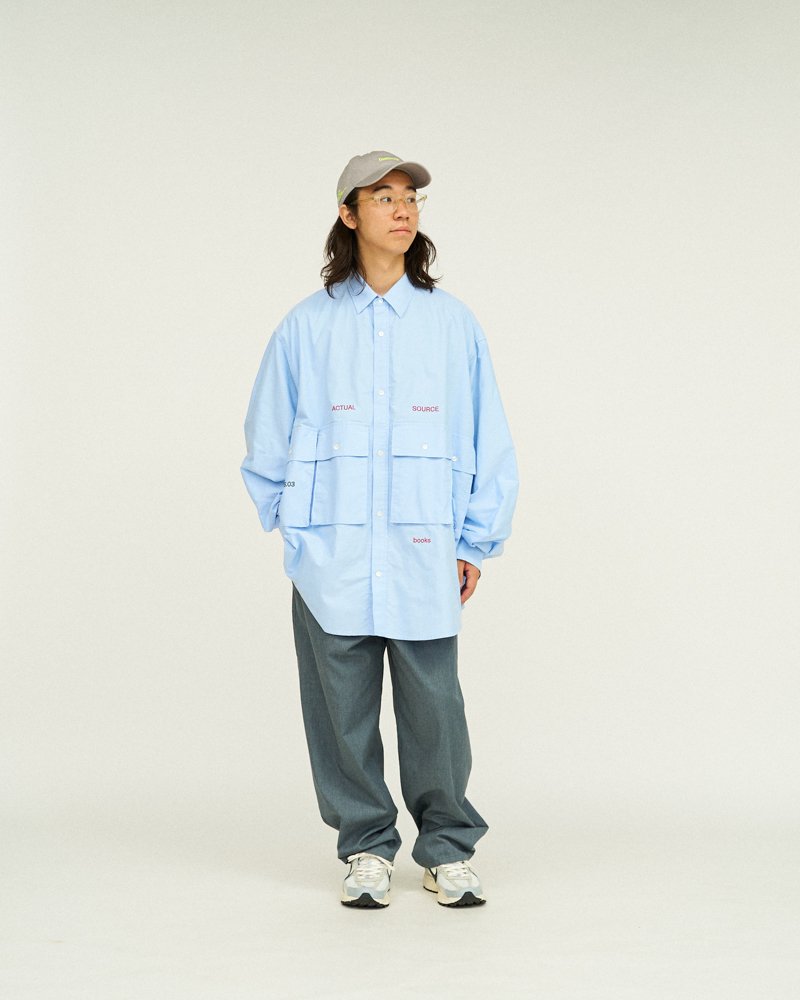 FreshService * AS  FS OXFORD FLAP POCKET L/S SHIRT * Sax Blue