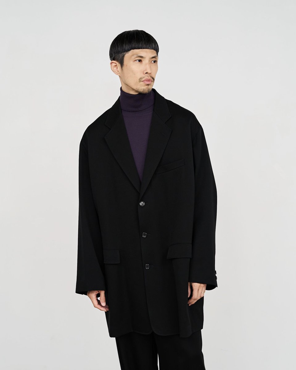 Graphpaper * Wool Doeskin Long Jacket * Black