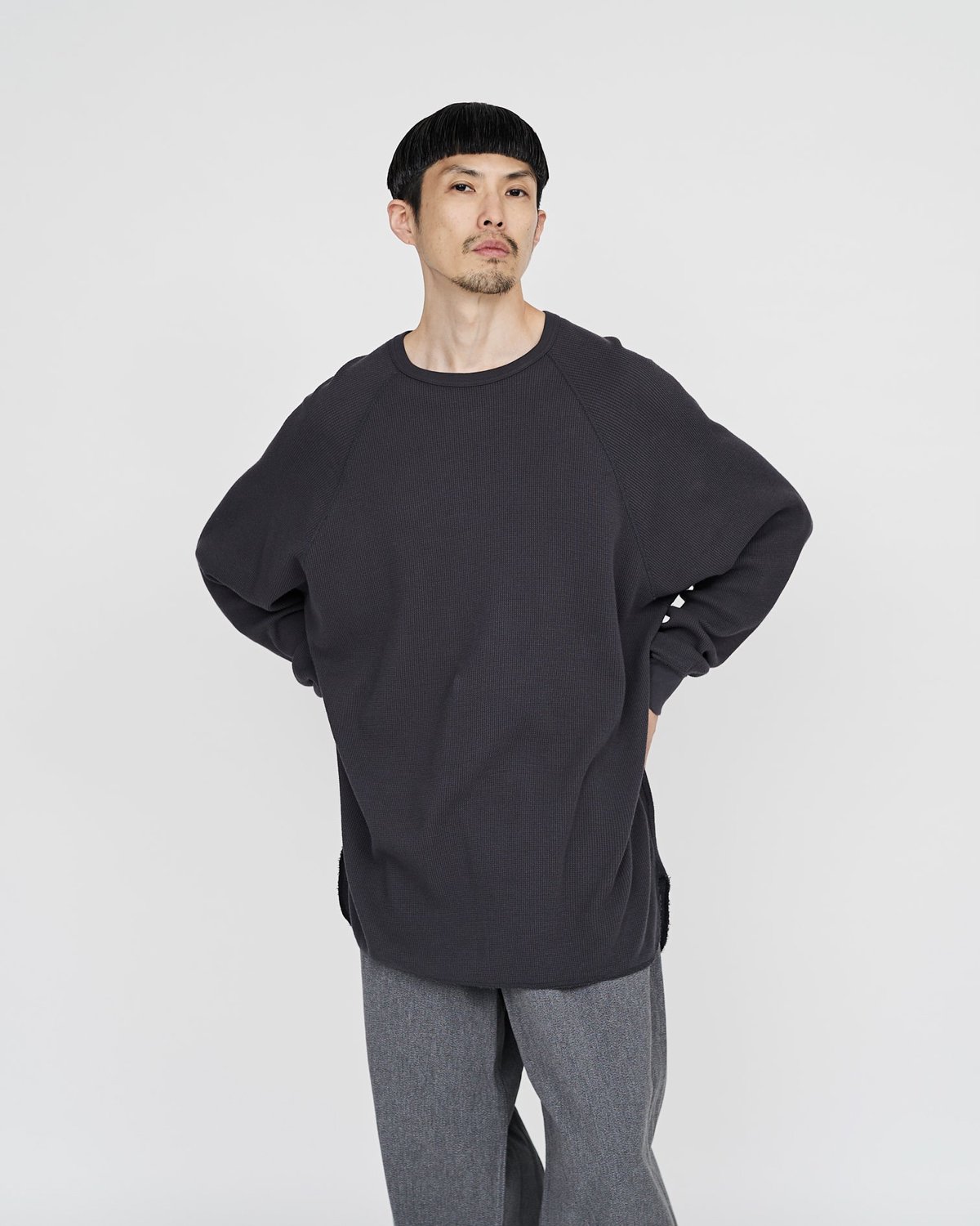 Graphpaper * Waffle L/S Crew Neck Tee(4色展開)
