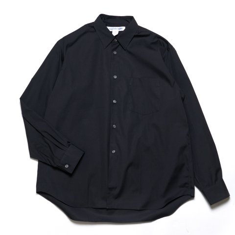 COMME des GARCONS SHIRT * Forever Wide Classic Plain Cotton Long Sleeve Shirt * Black