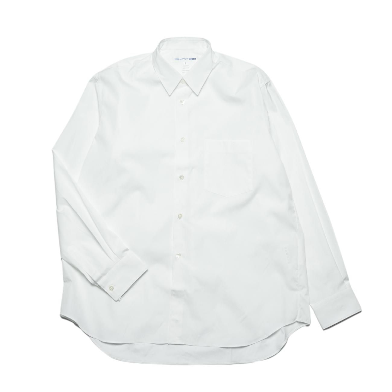 COMME des GARCONS SHIRT * Forever Wide Classic Plain Cotton Long Sleeve Shirt * White