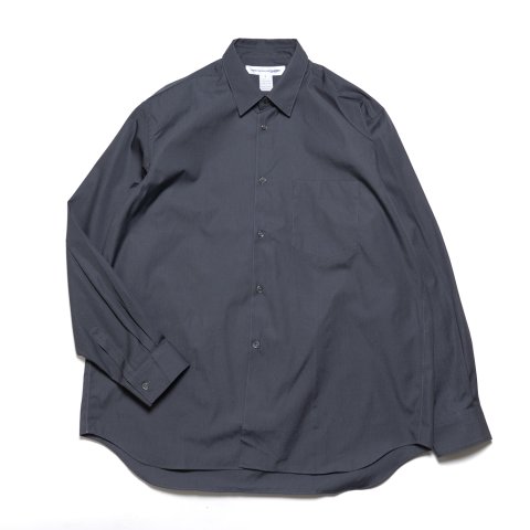 COMME des GARCONS SHIRT * Forever Wide Classic Plain Cotton Long Sleeve Shirt *  Grey