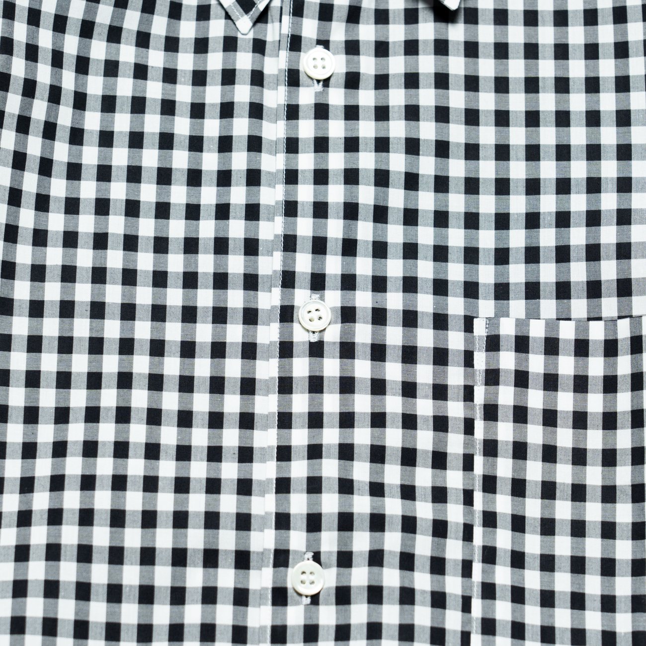 COMME des GARCONS SHIRT * Forever Wide Classic Gingham Check Long Sleeve Shirt * Black