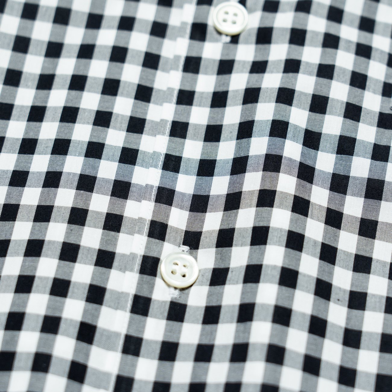 COMME des GARCONS SHIRT * Forever Wide Classic Gingham Check Long Sleeve Shirt * Black