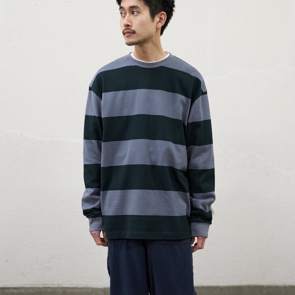 TapWater * Wide Border L/S Tee * Gray/Black