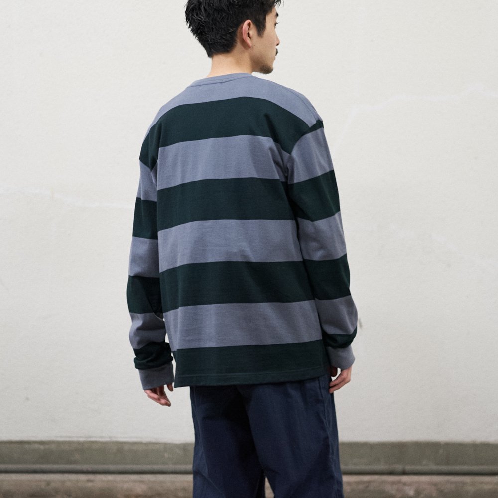 TapWater * Wide Border L/S Tee * Gray/Black