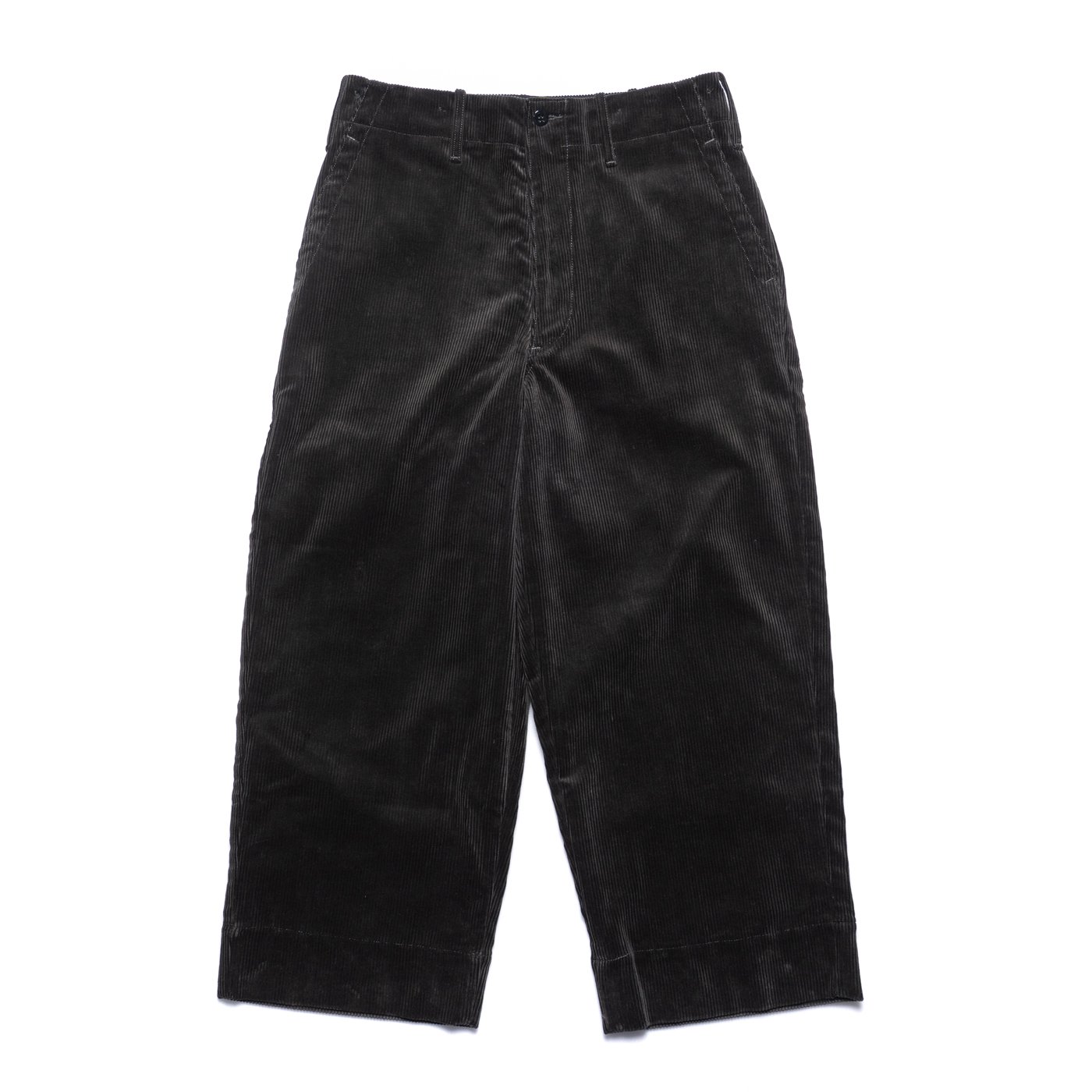 TUKI * 0168 Short Short Wide Trousers 8 Wale Corduroy * O.D