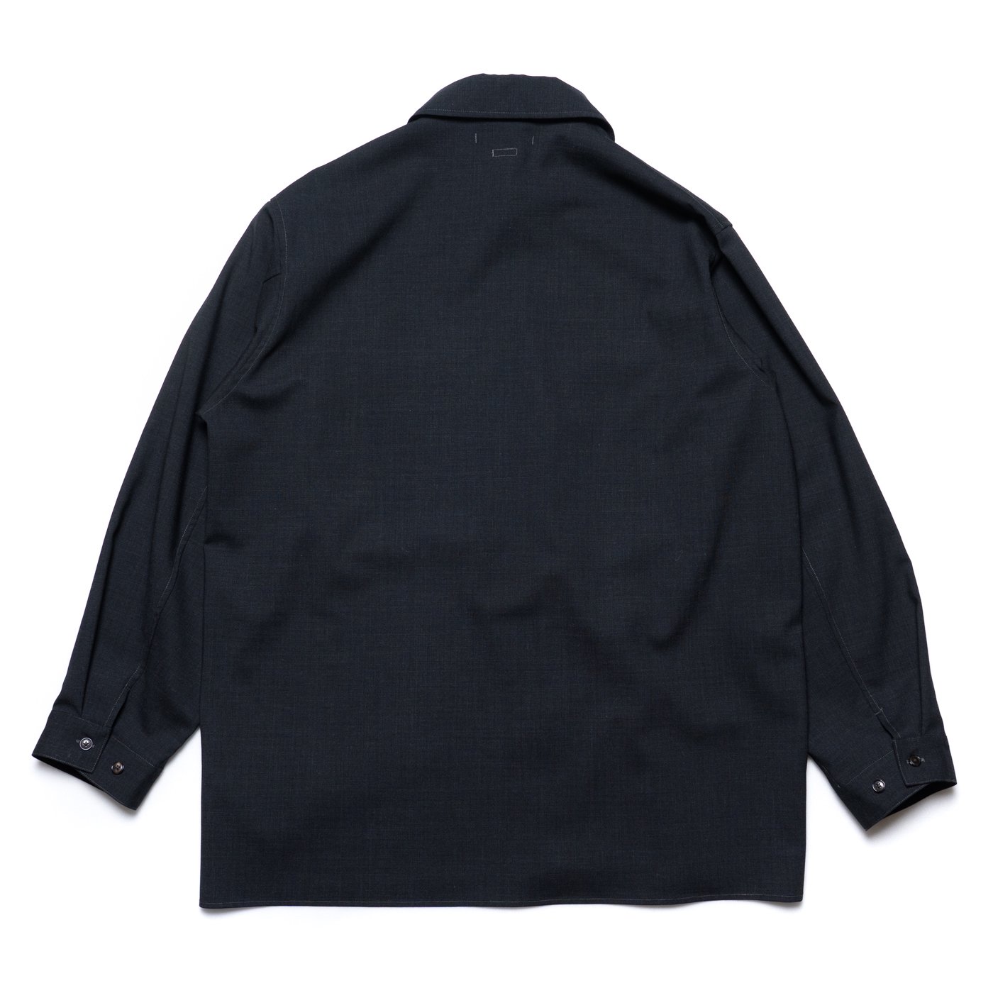 blurhms * Wool Voile Gusset PKT Shirt * Heather Charcoal