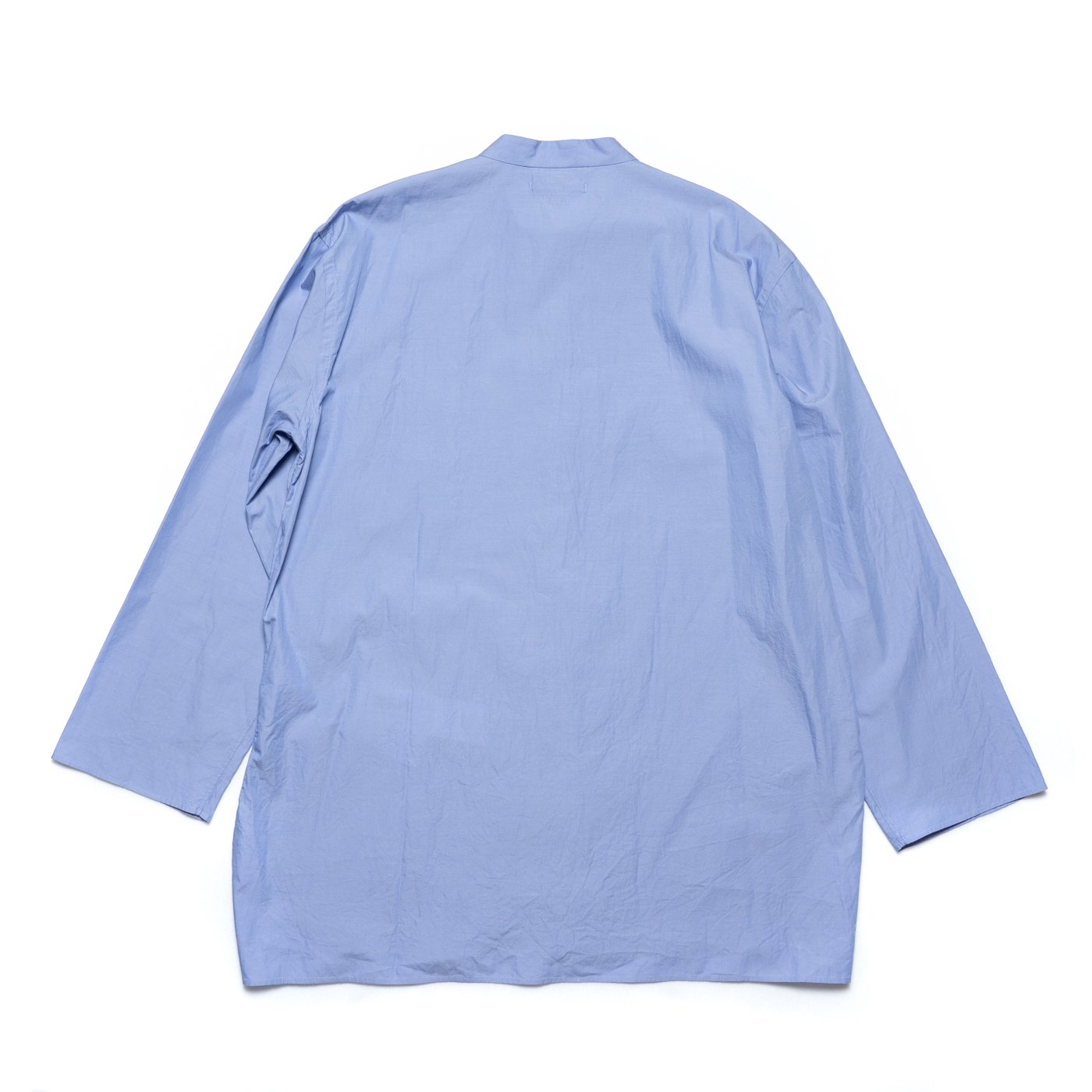 blurhms * 24SS Chambray Stand Collar Cuffless Shirt (2色展開)