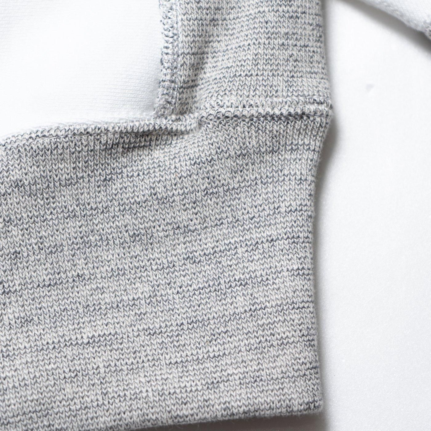 TUKI * 0172M Cotton Jumper (Mix Gray Rib) * White