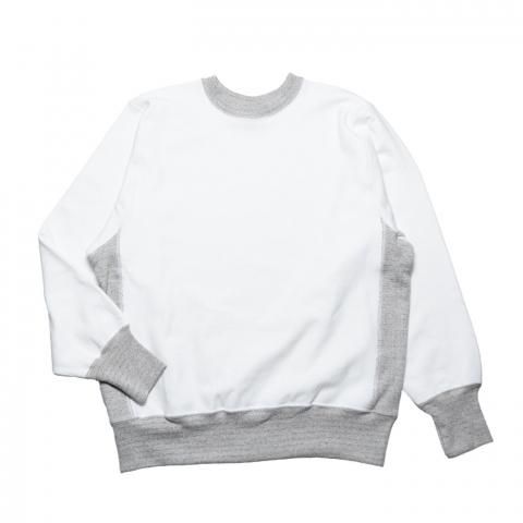 TUKI * 0172M Cotton Jumper (Mix Gray Rib) * White