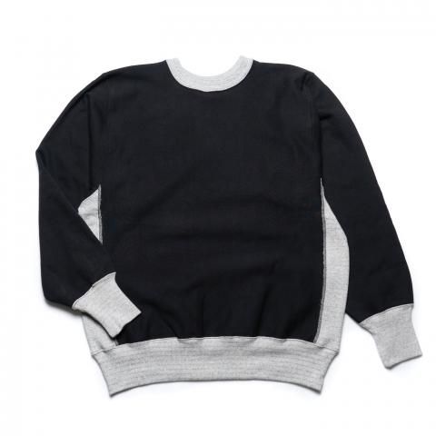 TUKI * 0172M Cotton Jumper (Mix Gray Rib) * Black
