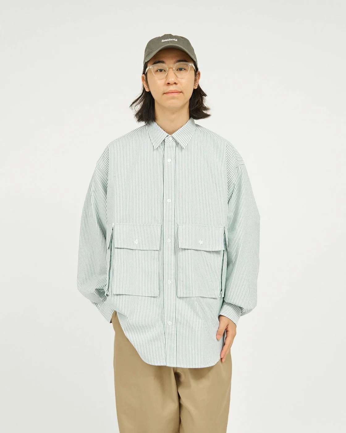 FreshService * DRY OXFORD FLAP POCKET L/S SHIRT(4Ÿ)