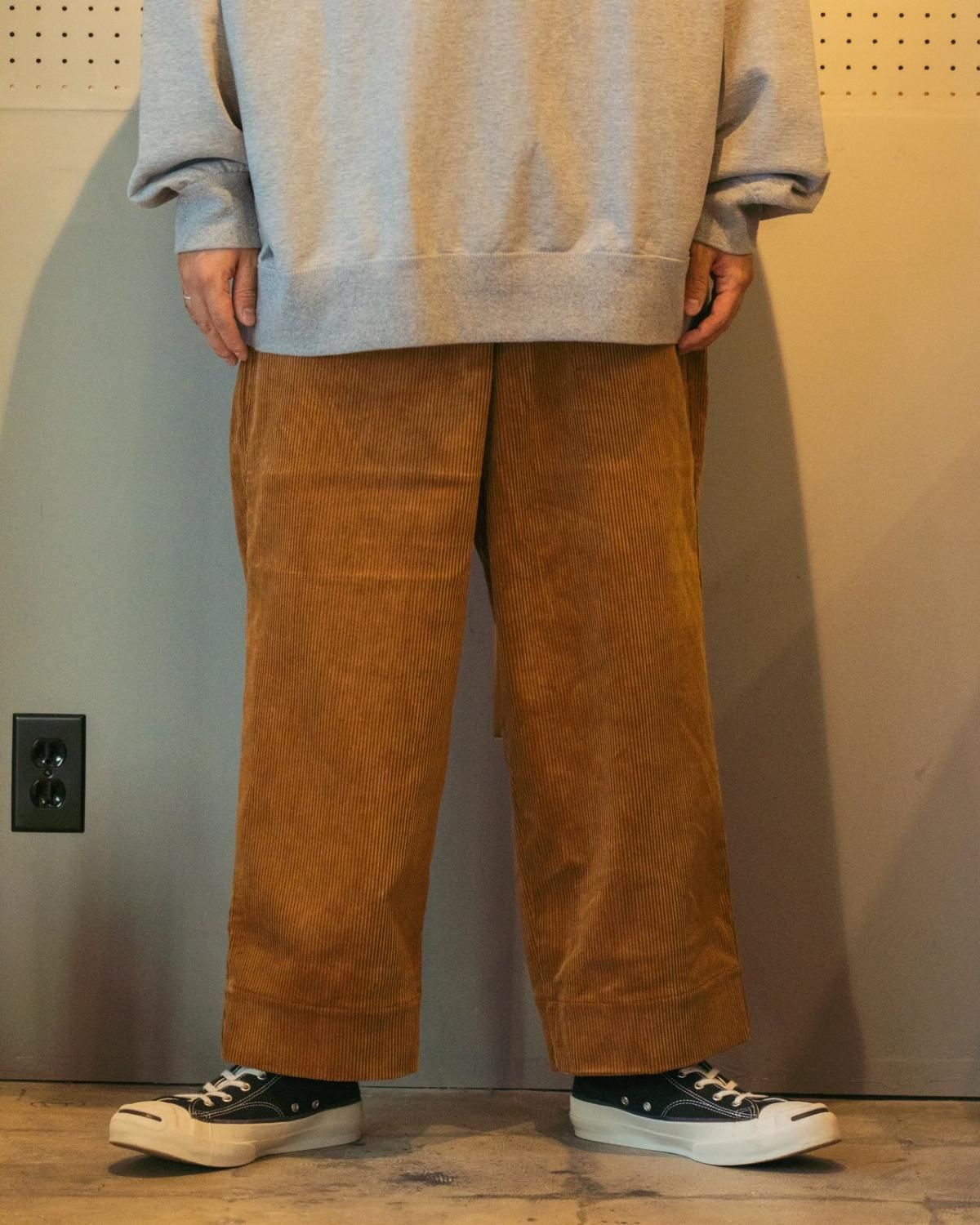 パンツ tuki type2 corduroy セール TUKI macaroni trousers corduroy 09BLACK TUKI通販