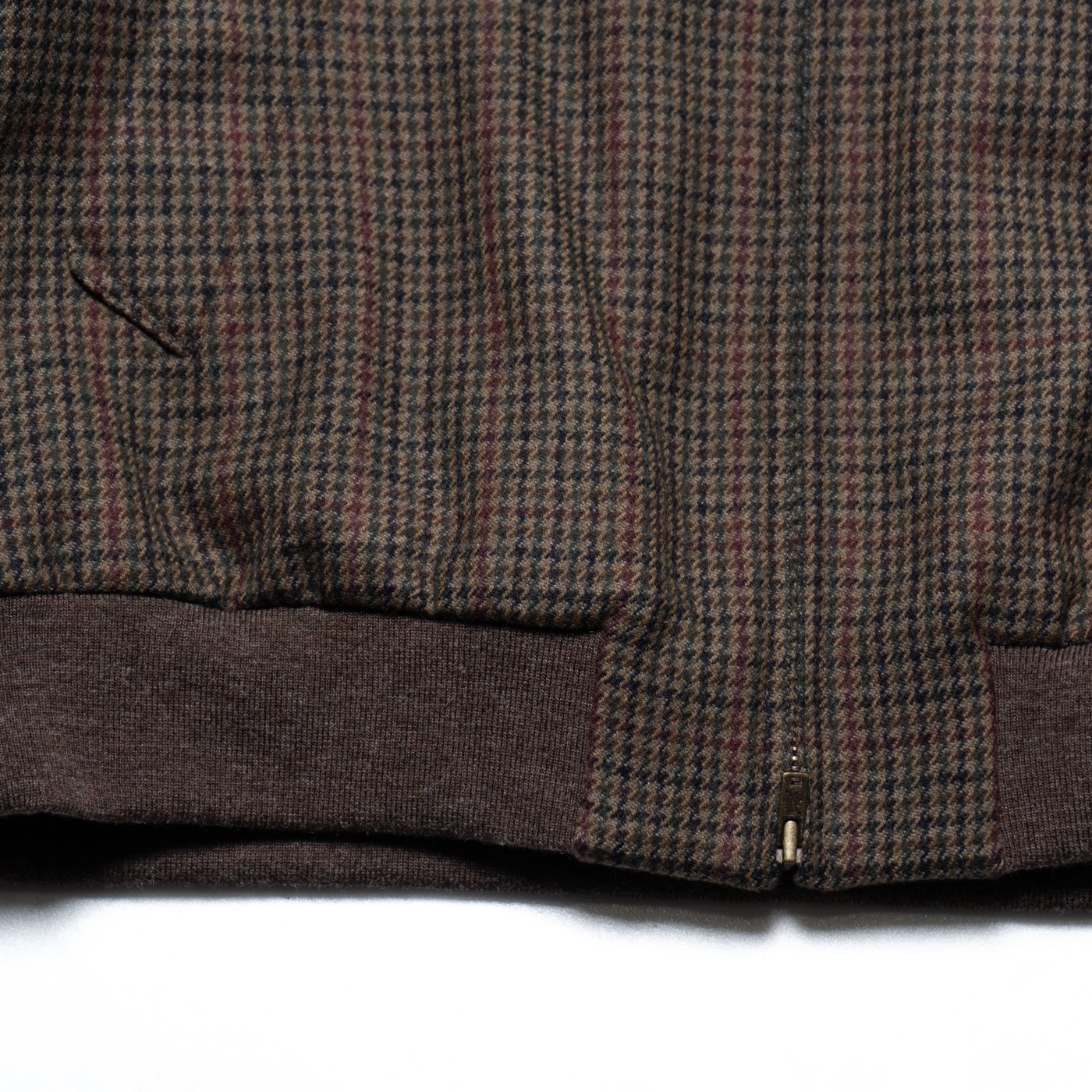 blurhms * Classic Houndstooth Harrington Jacket * Brown