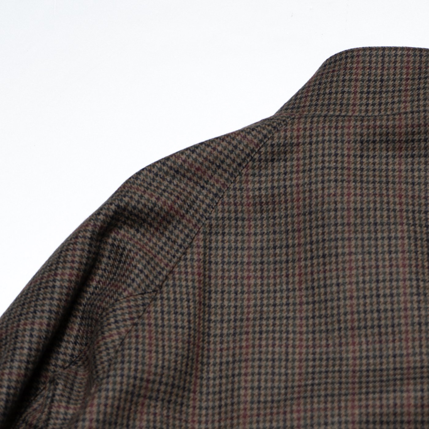 blurhms * Classic Houndstooth Harrington Jacket * Brown