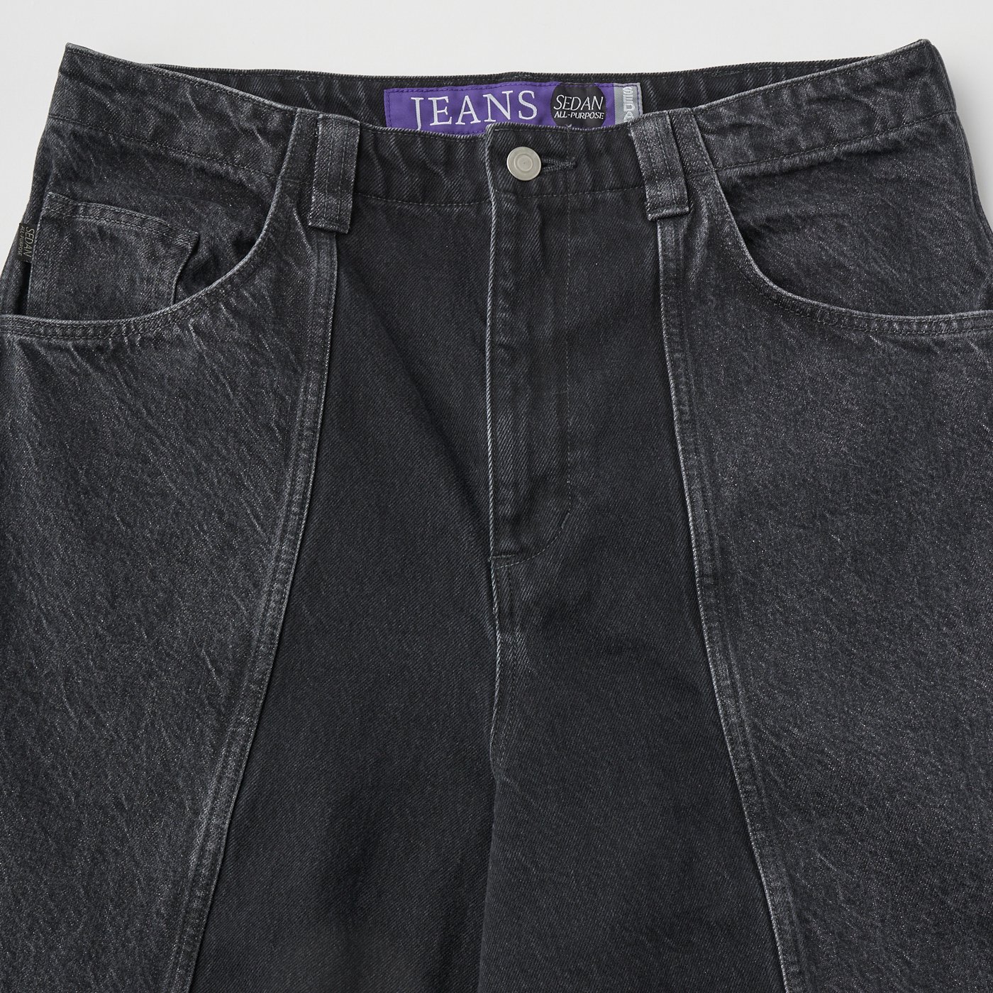 SEDAN ALL-PURPOSE * TWO-TONE WIDE JEANS * Black