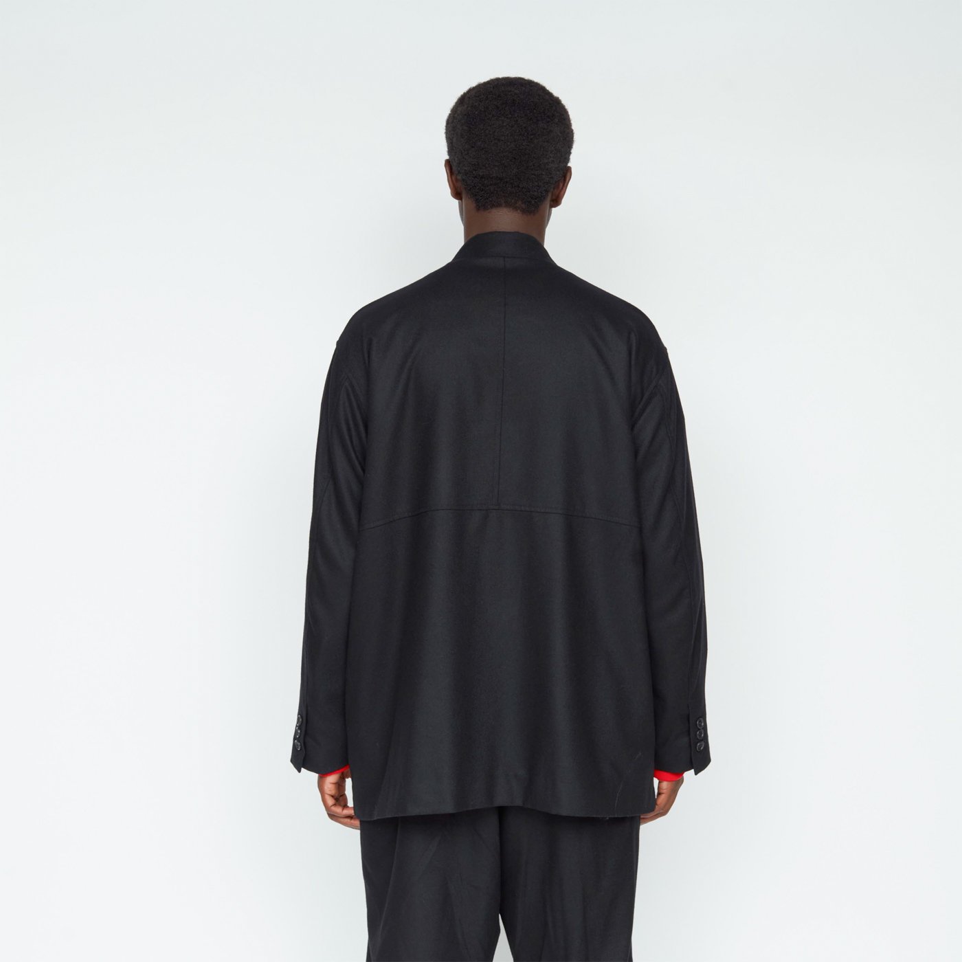 UNTRACE * _115 WOOL SAXONY POSTMAN JACKET * Black