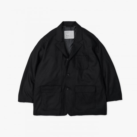 UNTRACE * _115 WOOL SAXONY POSTMAN JACKET * Black