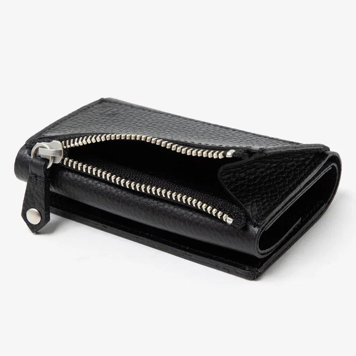 hobo * HB-W4503 COMPACT WALLET SHRINK COW LEATHER * Black