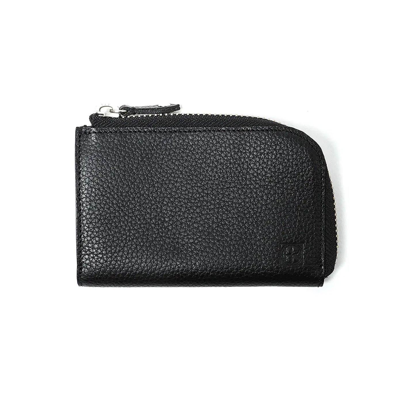 hobo * HB-W4504 ZIP WALLET SHRINK COW LEATHER * Black