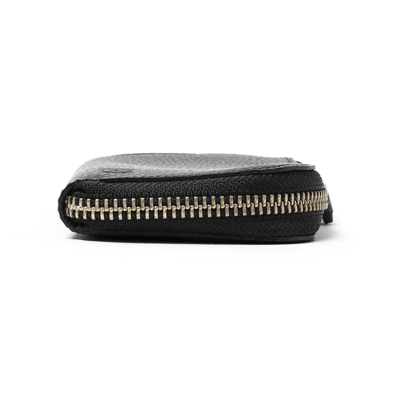hobo * HB-W4504 ZIP WALLET SHRINK COW LEATHER * Black