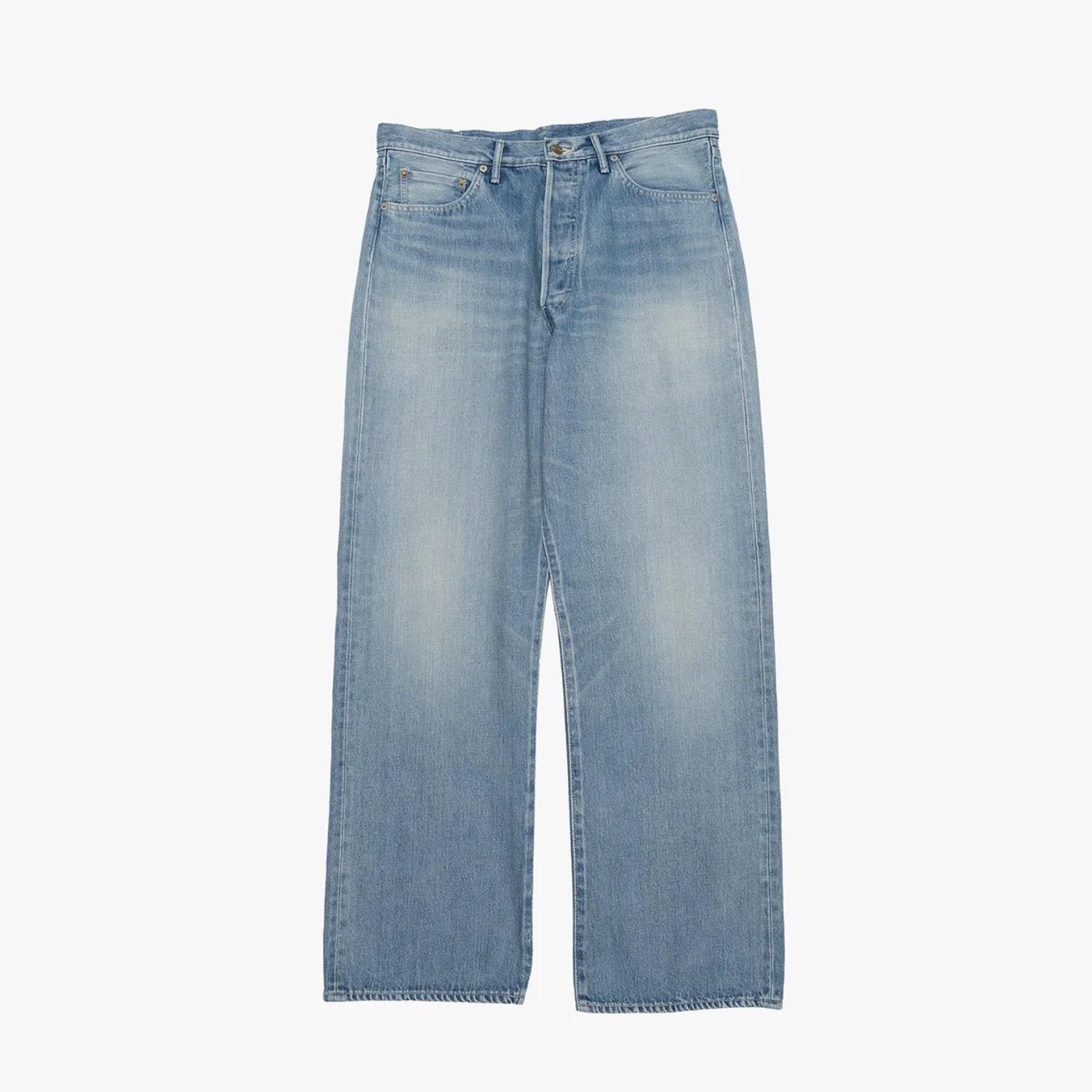 Graphpaper * Selvage Denim Five Pocket Wide Straight Pants LIGHT 