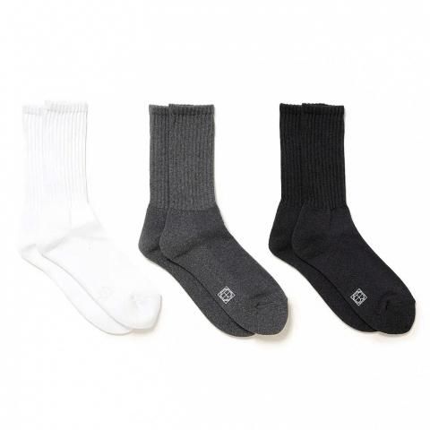 hobo * 3PACK PILE CREW SOCKS C/N/P/PU(3Ÿ)