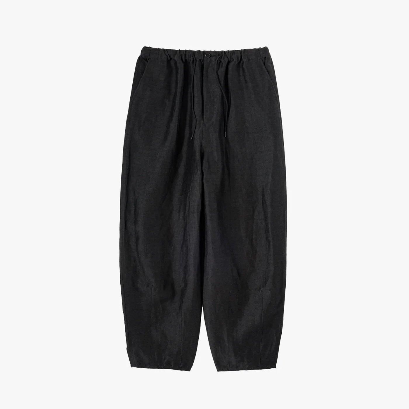 Graphpaper * Back Stain Linen Cupro Parachute Pants * Black