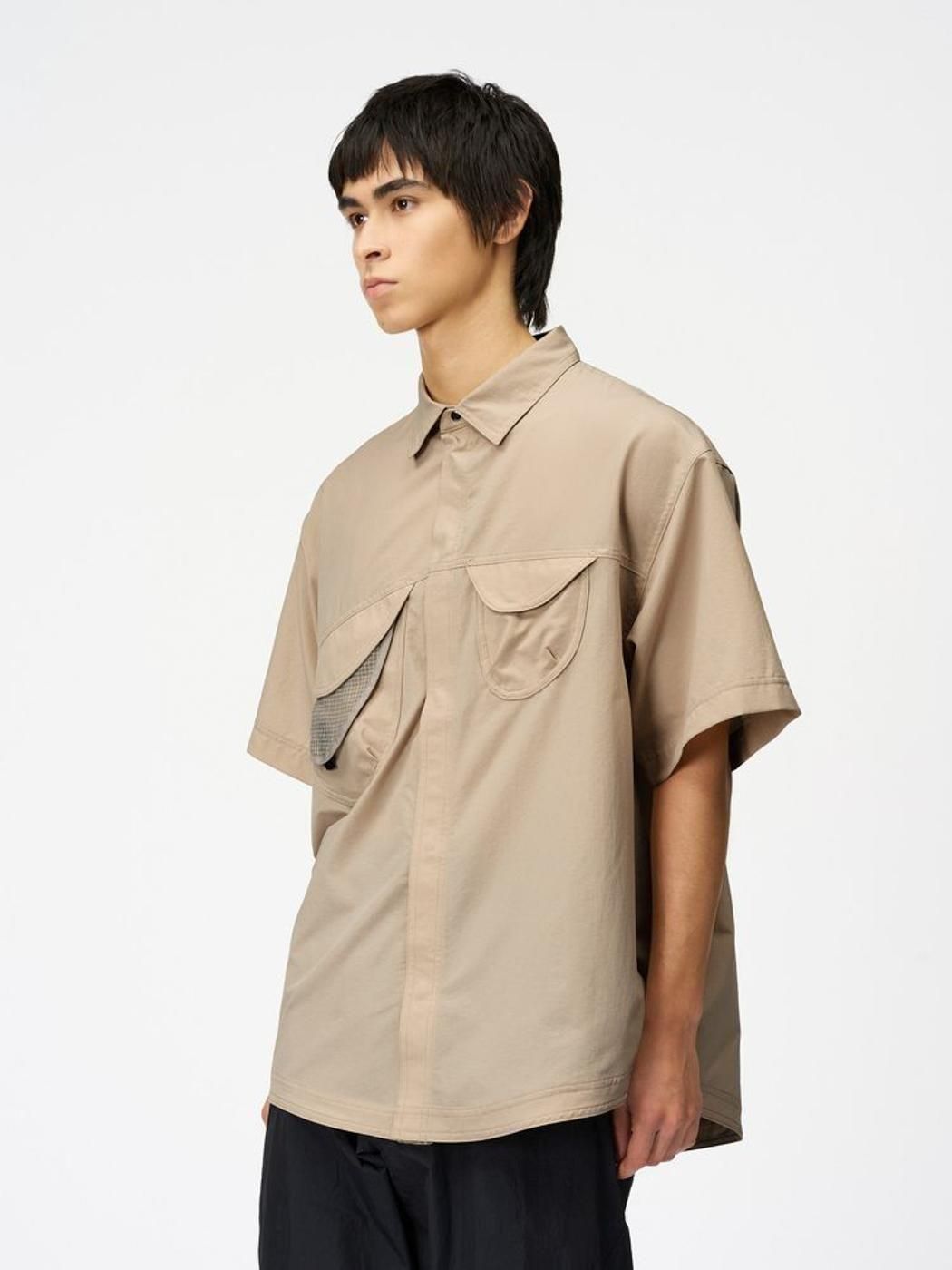 Goldwin0 * GZ55103 S/S ASYMMETRY CAMP SHIRT(2Ÿ)