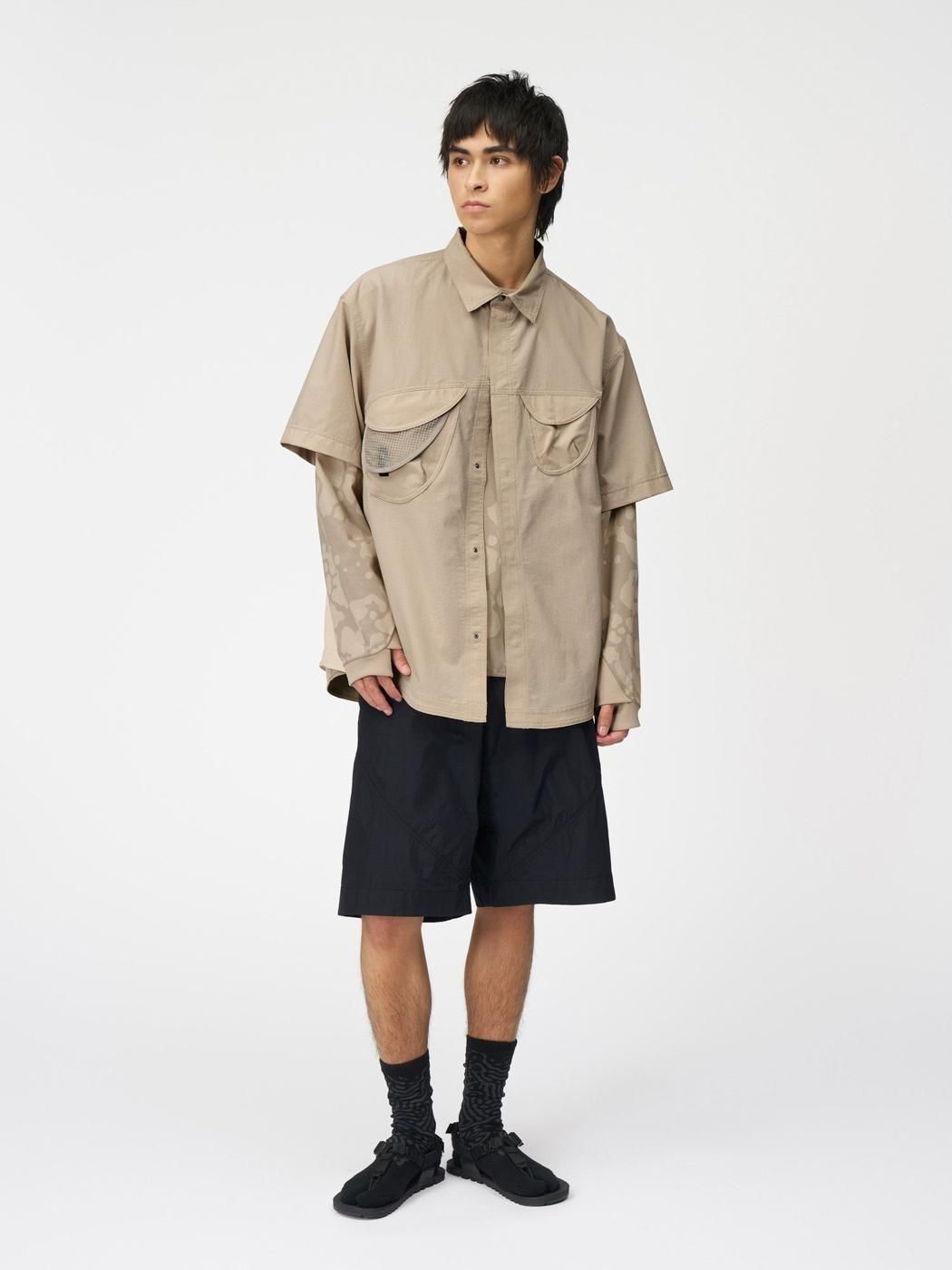Goldwin0 * GZ55103 S/S ASYMMETRY CAMP SHIRT(2Ÿ)