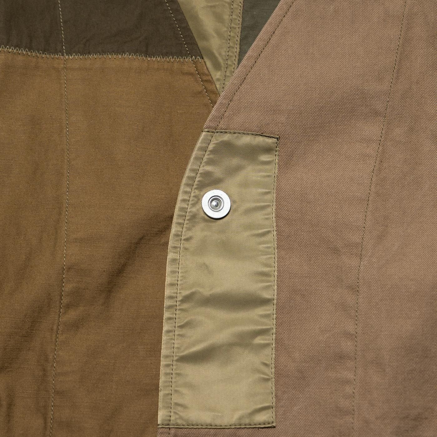 COMME des GARCONS HOMME * HO-J017 Cotton Oxford Mix No Collar Blouson * KhakiMix