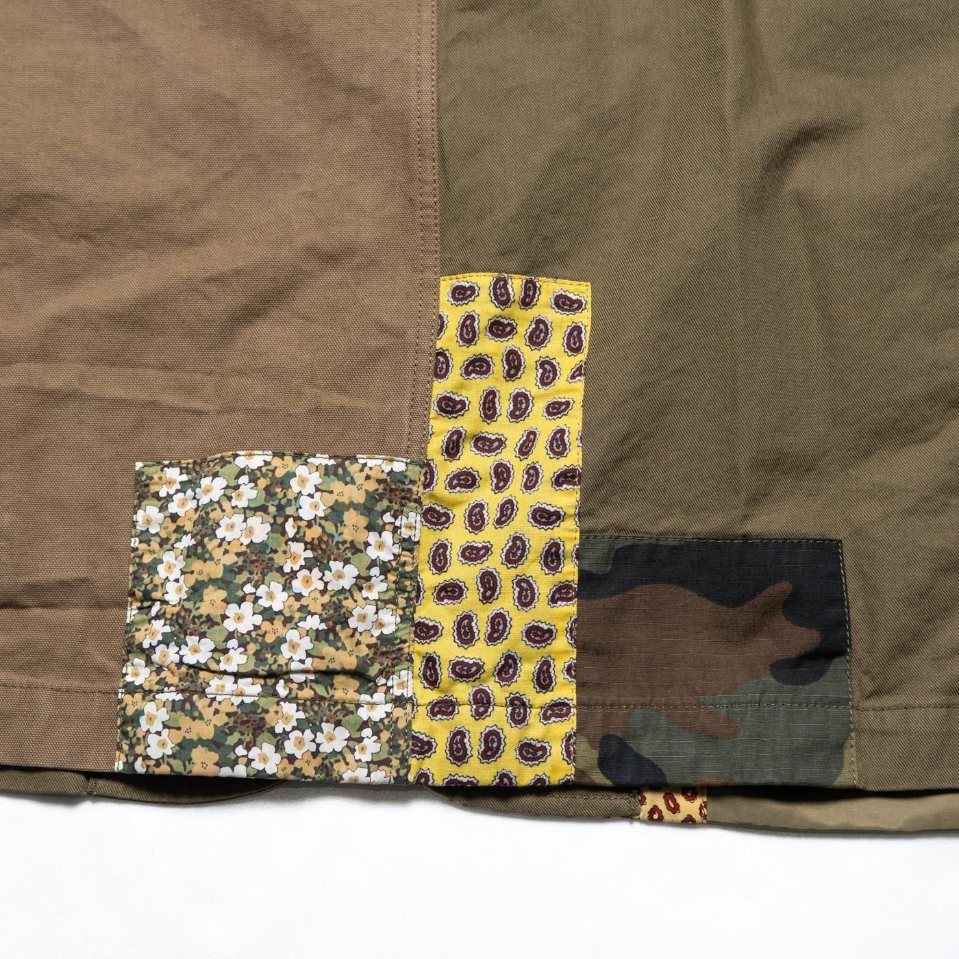COMME des GARCONS HOMME * HO-J017 Cotton Oxford Mix No Collar Blouson * KhakiMix