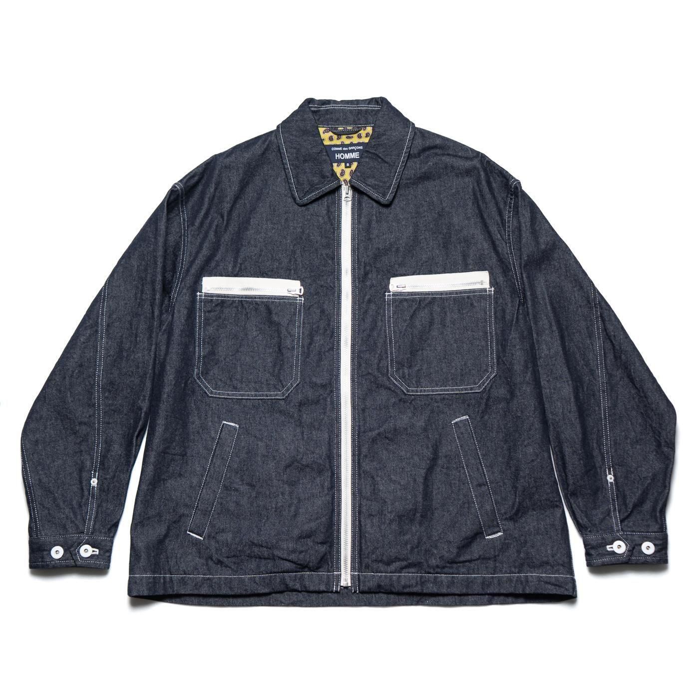 COMME des GARCONS HOMME * HO-J025 Coton Denim Zip Up Jacket * Indigo