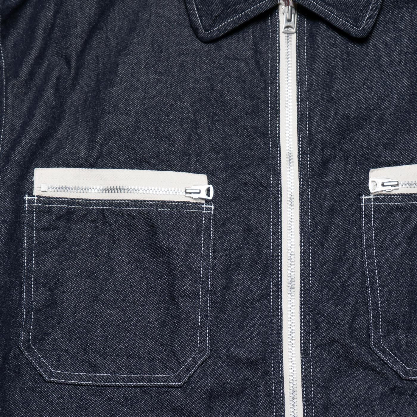 COMME des GARCONS HOMME * HO-J025 Coton Denim Zip Up Jacket * Indigo