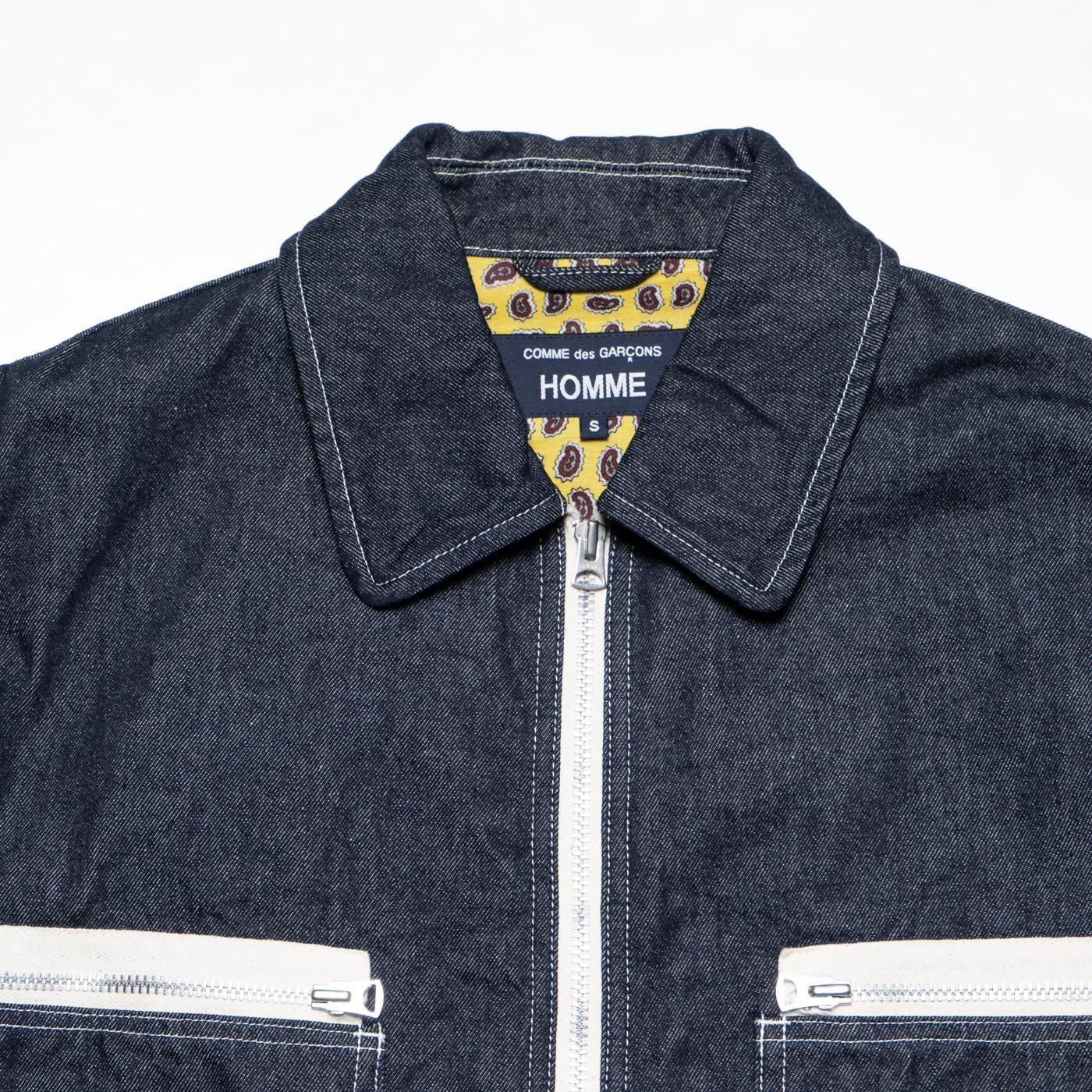 COMME des GARCONS HOMME * HO-J025 Coton Denim Zip Up Jacket * Indigo