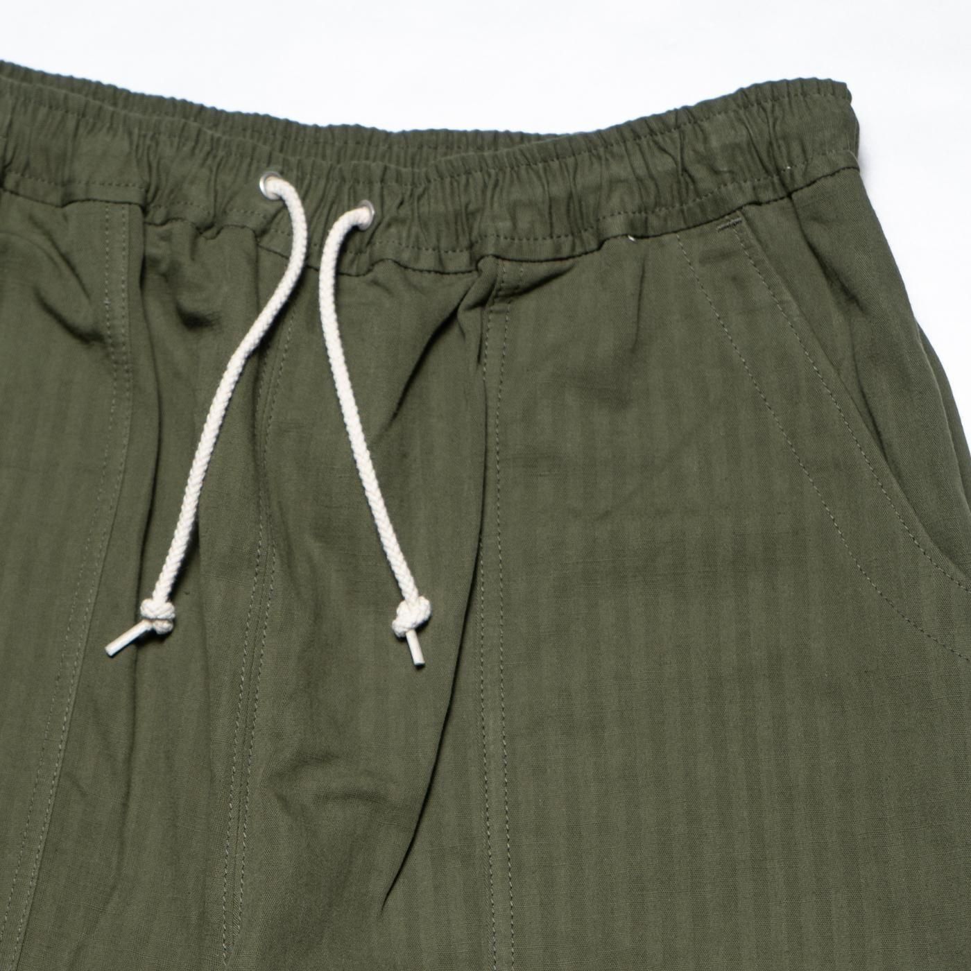 COMME des GARCONS HOMME * HO-P019 Cotton Linen Herringbone Pants * Khaki