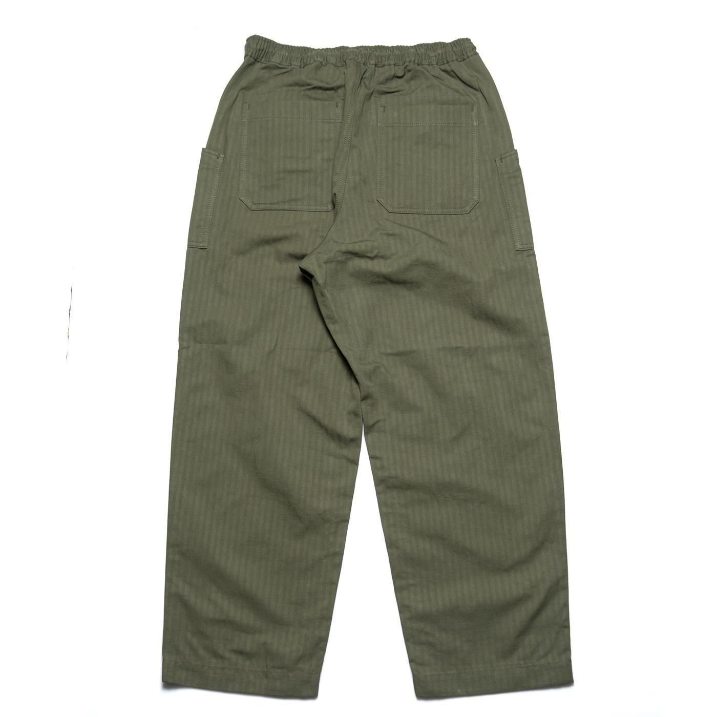 COMME des GARCONS HOMME * HO-P019 Cotton Linen Herringbone Pants * Khaki