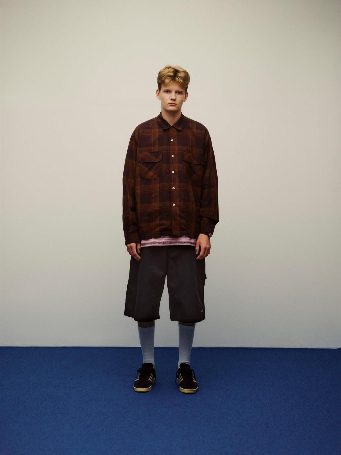 SEDAN ALL-PURPOSE * SD25S-SH04 Madras Plaid Open Collar Shirt(2Ÿ)