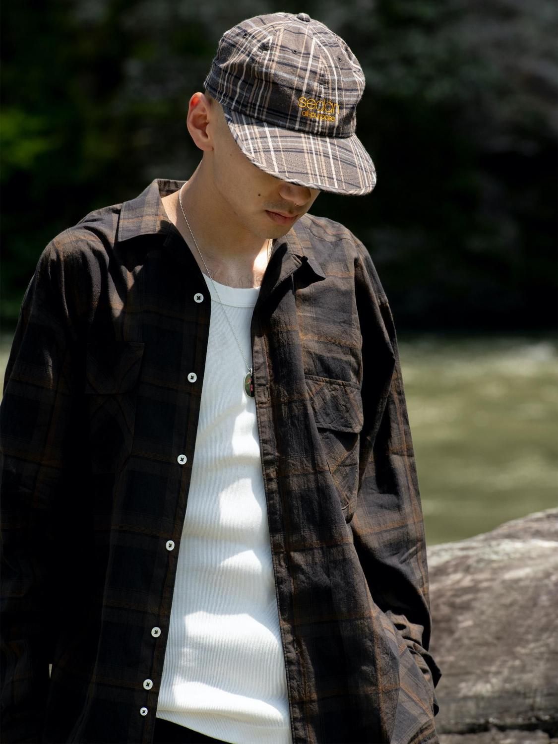 SEDAN ALL-PURPOSE * SD25S-SH04 Madras Plaid Open Collar Shirt(2Ÿ)