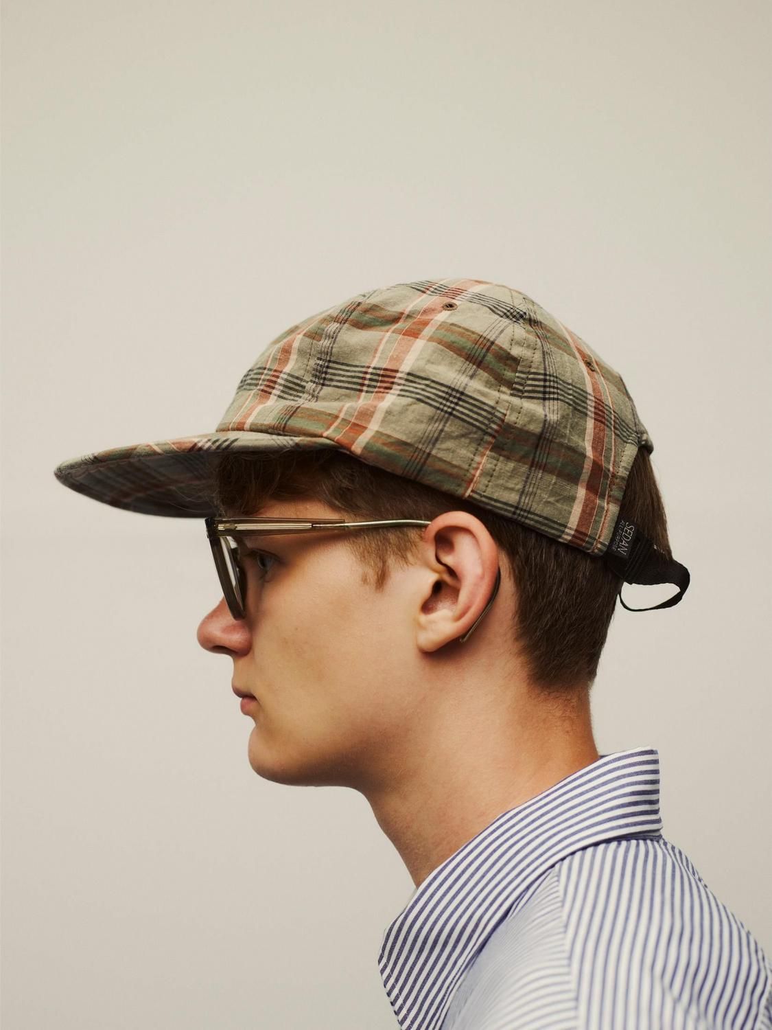 SEDAN ALL-PURPOSE * SD25S-CP05 Classic Logo Madras Plaid Cap(2Ÿ)