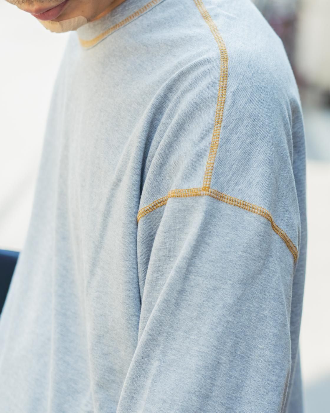mocT * M13-280 PLATING JERSEY CREW NECK L/S Big TEE(4Ÿ)