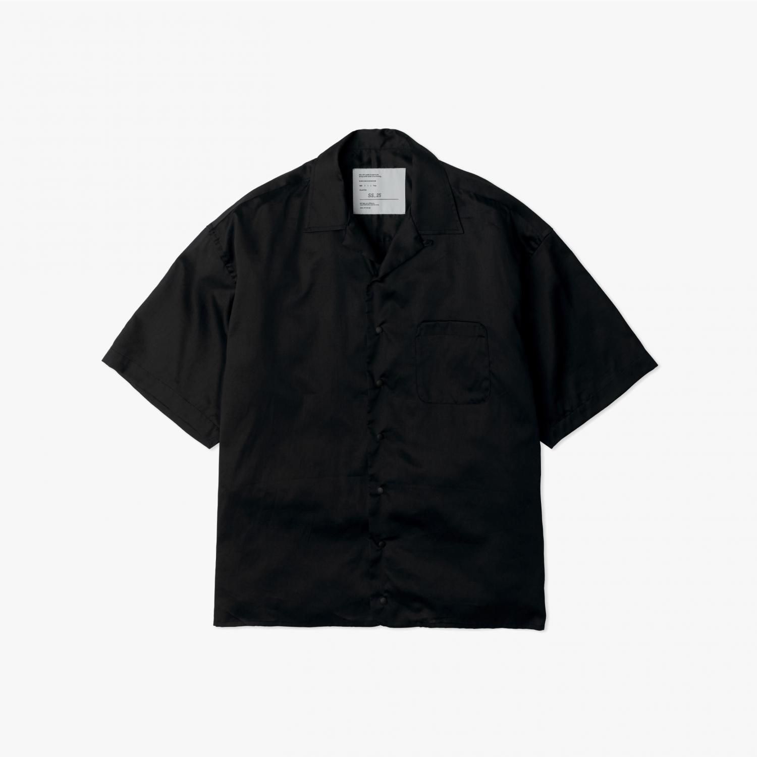 UNTRACE * _165 Open Collar Shirt * Black