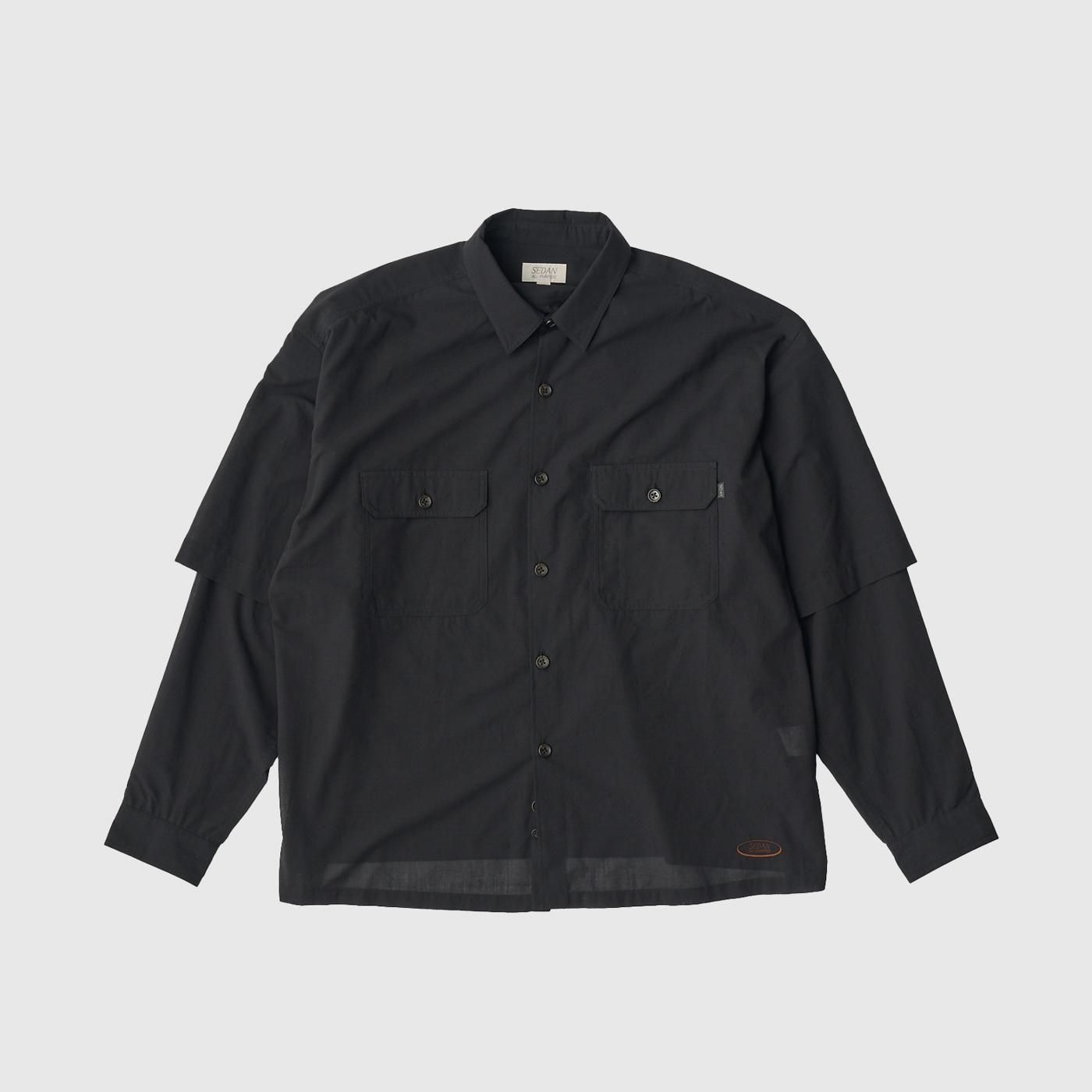 SEDAN ALL-PURPOSE * SD25S-SH02 Convertible Work Shirt * Black