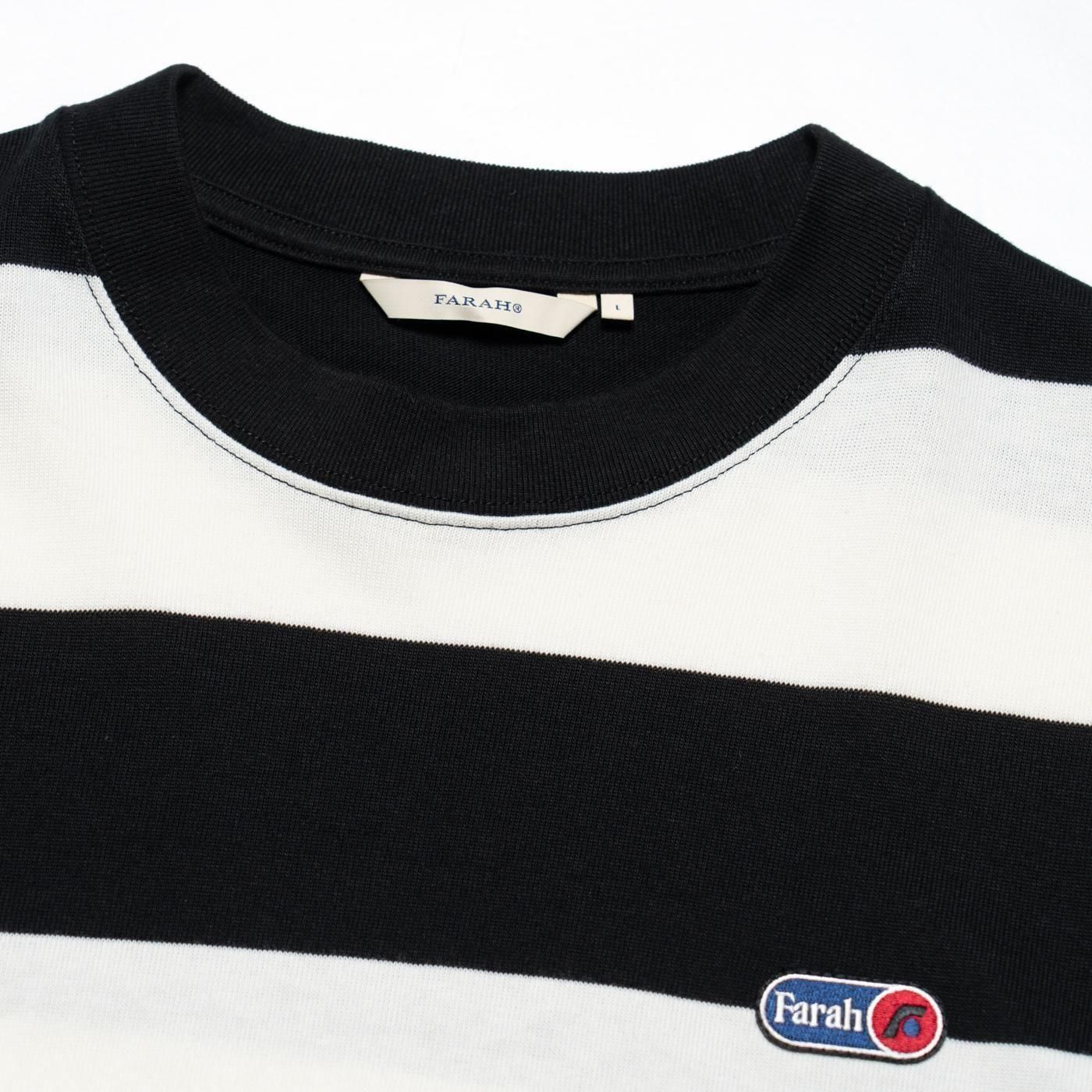 FARAH * FR0501-M3002 Wide Striped S/S Tee * Black