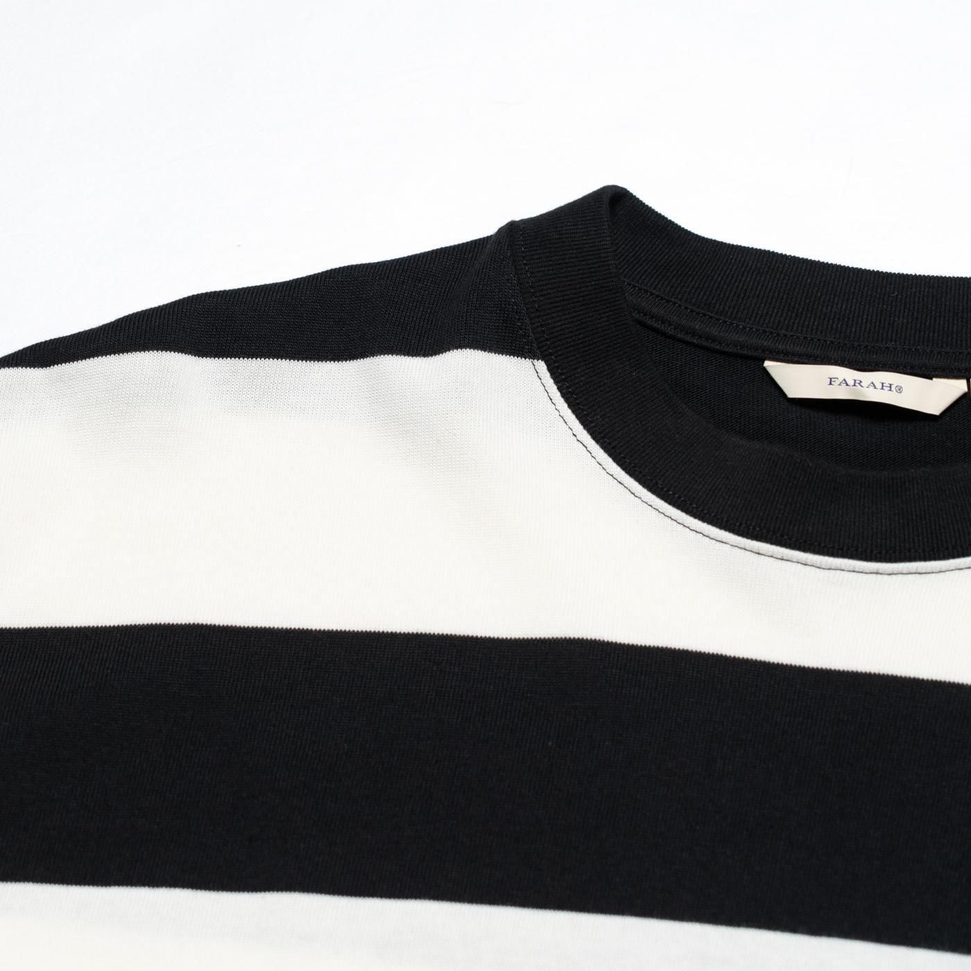 FARAH * FR0501-M3002 Wide Striped S/S Tee * Black