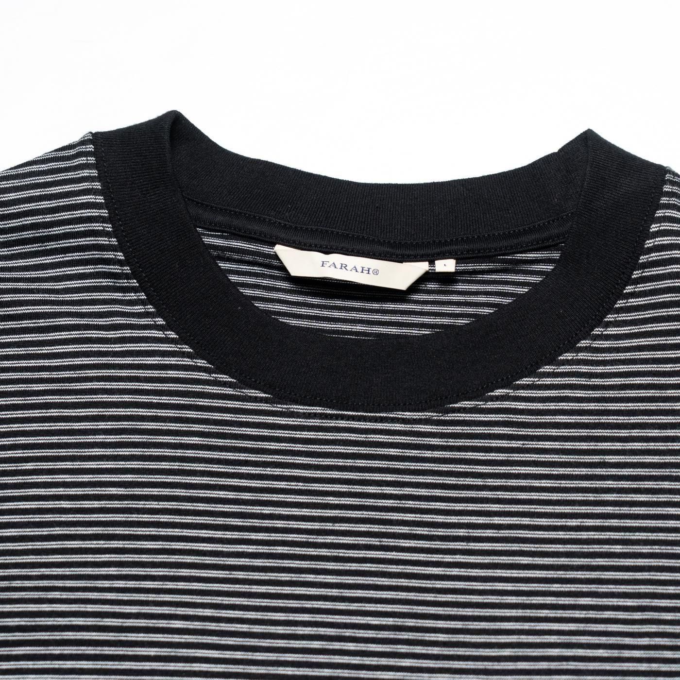FARAH * FR0501-M3004 Multi Striped S/S Tee * Black